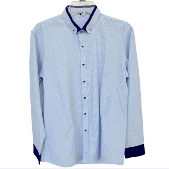 Boys Blue Button down Shirt - Picture 8 of 8
